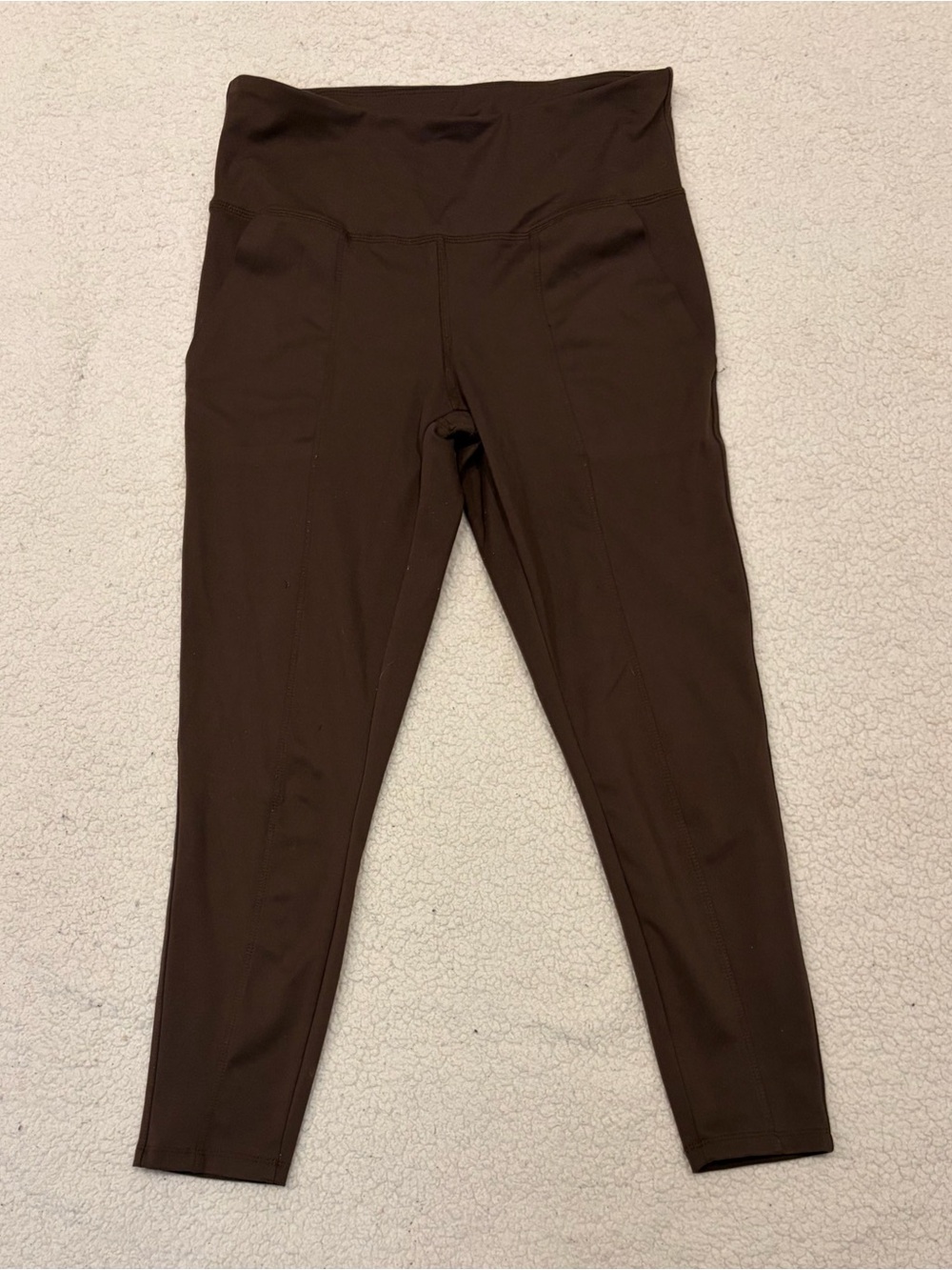 Jockey Dark Brown Pocket Leggings (Size Medium)